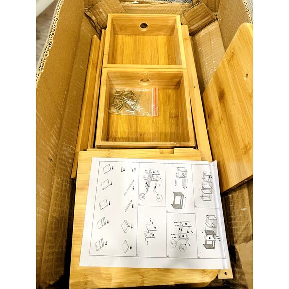 Desktop Bookshelf Expandable with Two Drawers - Picture 6 of 7